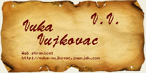 Vuka Vujkovac vizit kartica